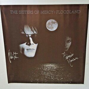 SISTERS OF MERCY Floodland SIGNED POSTER 22" X 22"  A. Eldritch & P. Morrison
